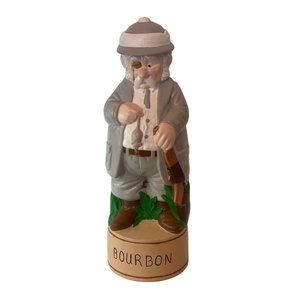 Vintage Liquor Decanter Safari Mouse Hunter British Gentleman Bourbon 12"